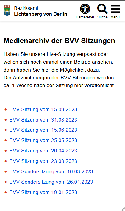 Auf dem Mobile Screen des Auto-Teaser ist unterhalb einer H2 Überschrift ein Text und eine Liste mit Links zu Artikeln zu sehen. Die Links sind durch die blaue Schriftfarbe als Link markiert.