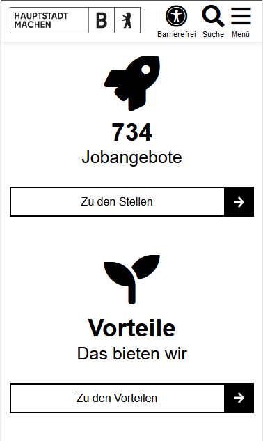 Topbox-Jobs auf der Startseite des Karriereportals
