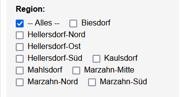 Nach dem Titel des Formularfelds wird ein Doppelpunkt angezeigt. In den nächsten Zeilen folgen mehrere Optionen, die eine eckige, klickbare Auswahloption vorangestellt haben.