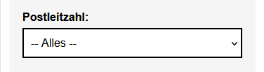 Nach dem Titel des Formularfelds wird ein Doppelpunkt angezeigt. In der nächsten Zeile folgt das einzeilige Auswahlfeld als aufklappbare Liste.