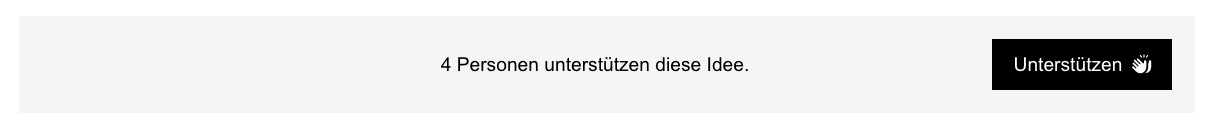 Vorschlag unterstützen Funktion