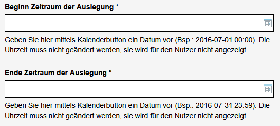 Ausschnitt aus der Bearbeitungsansicht des Bebauungsplans für den Zeitraum der Auslegung