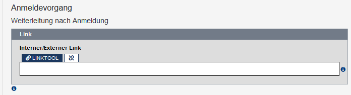 Eingabefeld zur Linksetzung im Edit
