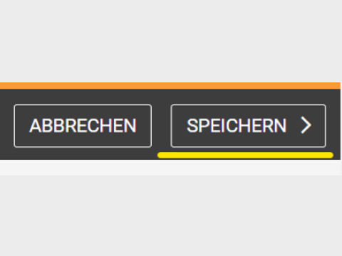 Asset speichern oder Vorgang abbrechen