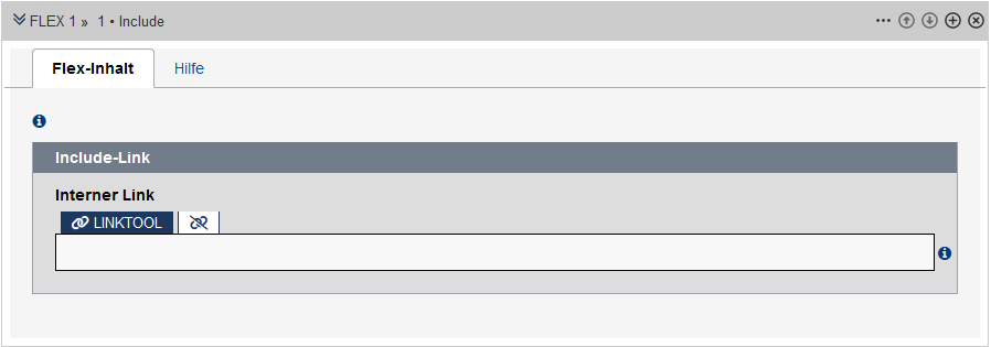 Ansicht in der Bearbeitung vom Include-Modul