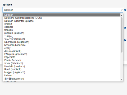 Bildvergrößerung: Sprachauswahl im Reiter Metadaten