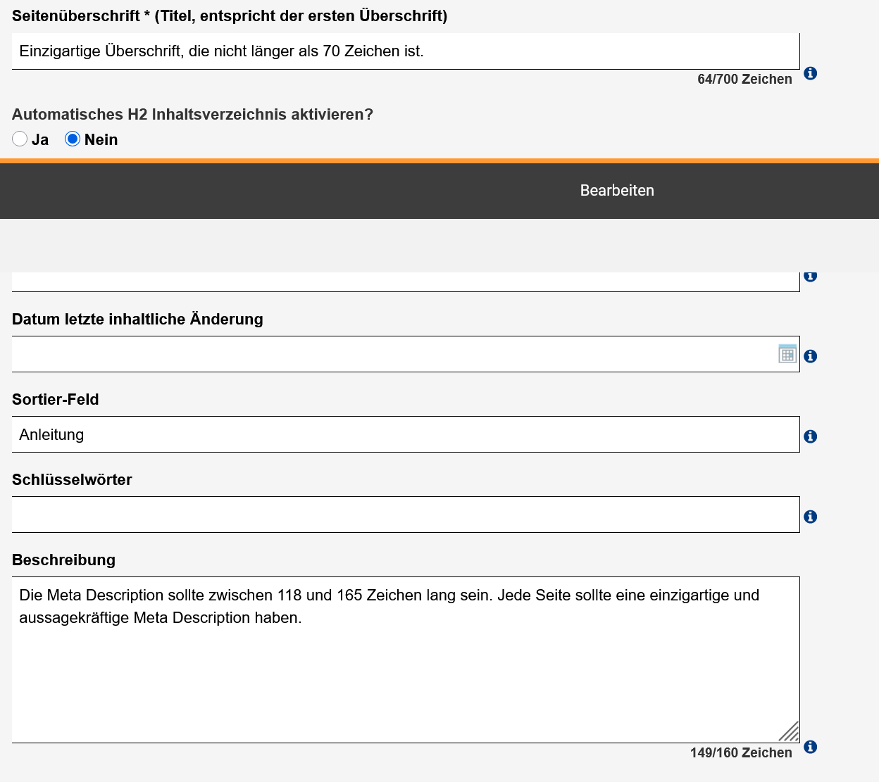 Beispiel für eine Meta Description
